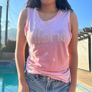 Distressed Aloha Tank